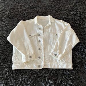 White Oversized Jean Jacket (NWOT)